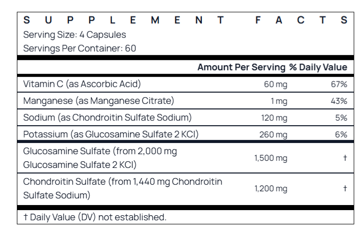 Glucosamine + Chondroitin - 240 капсули - Image 2