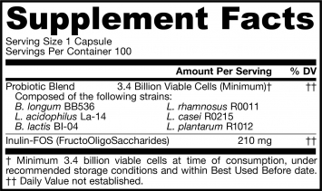 Jarro-Dophilus® + FOS - 100 капсули - Image 2