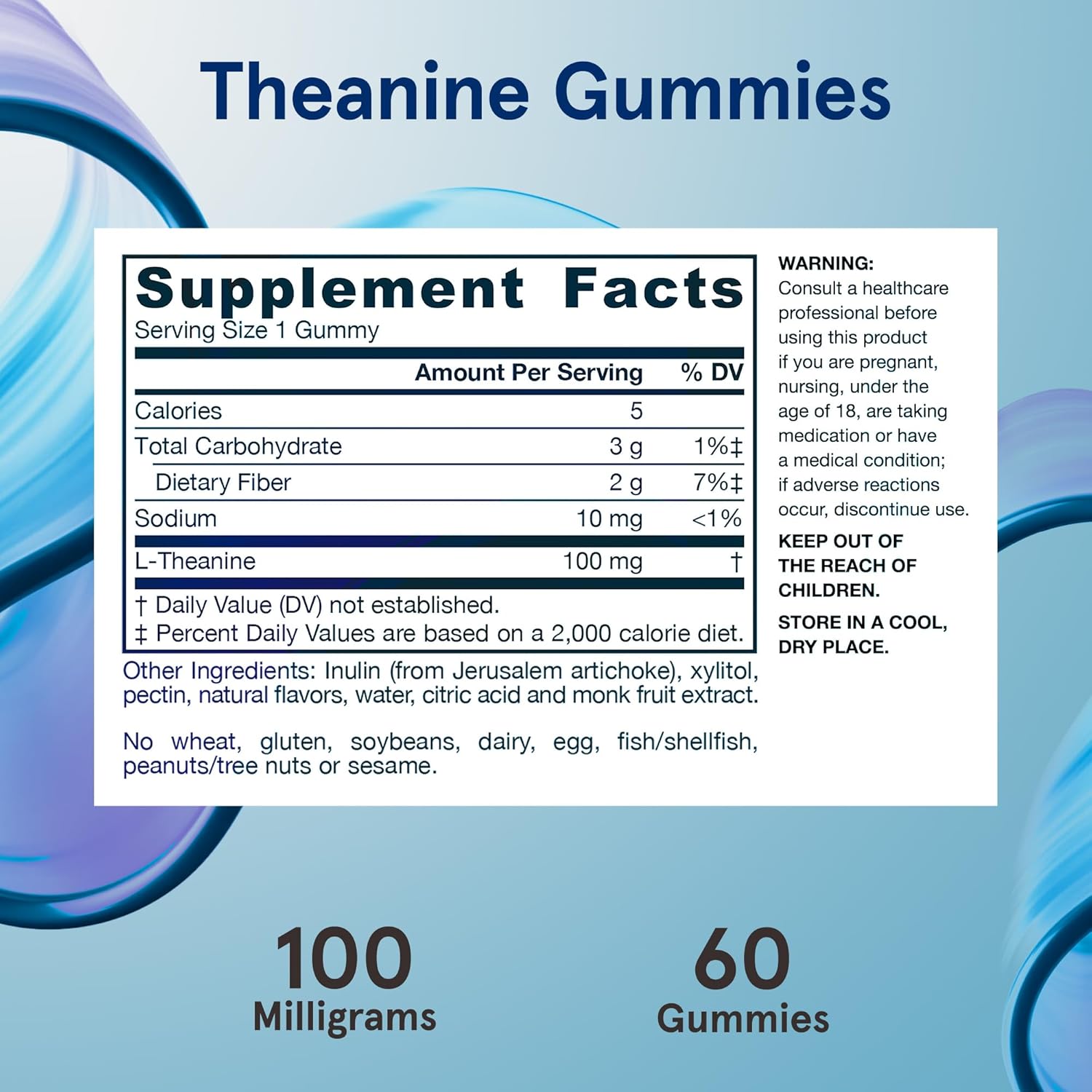 Theanine Gummies - 60 бонбона / 100 мг. - Image 2