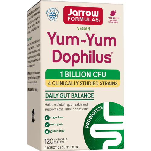 Yum-Yum Dophilus® Малина – 120 табл. / 1 млрд.